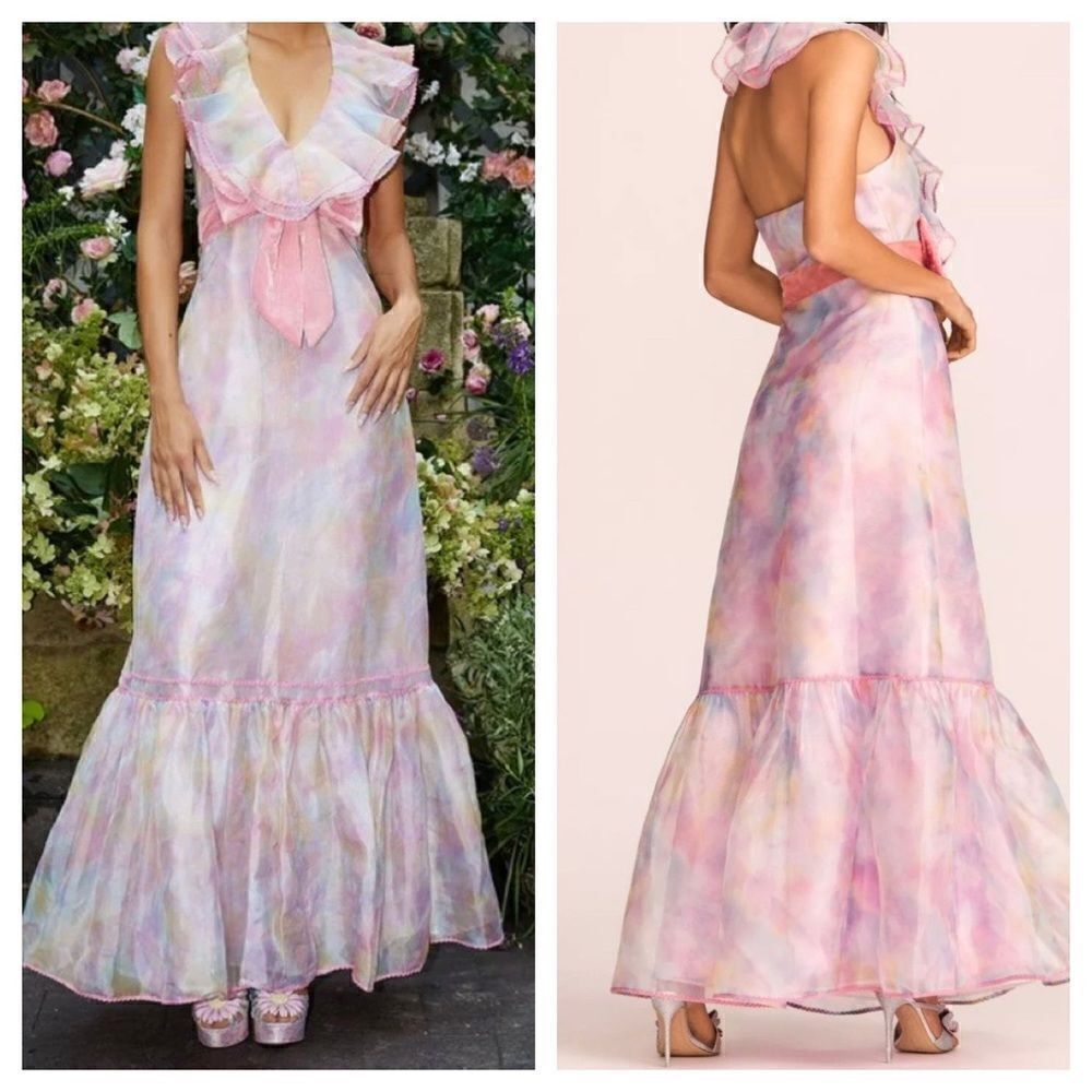 NWT LoveShackFancy Maris Gown in Fairytale Printed Dress